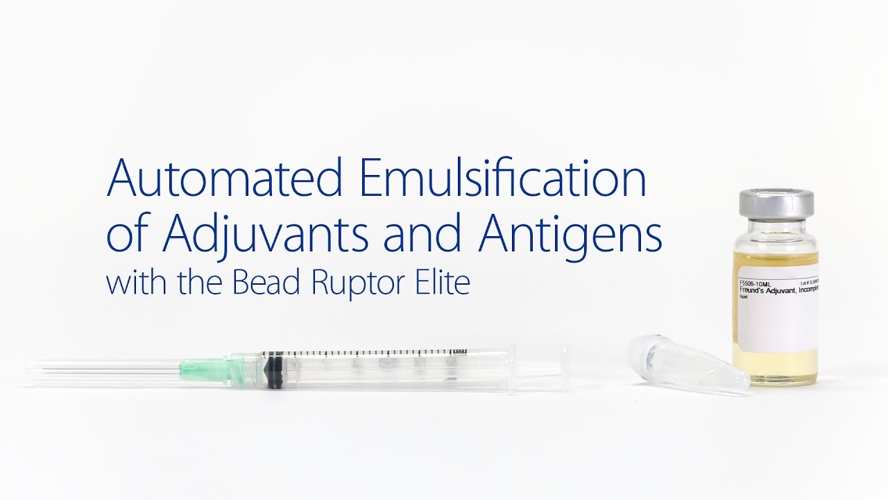 Automated Emulsification of Adjuvants and Antigens with the Bead Ruptor Elite